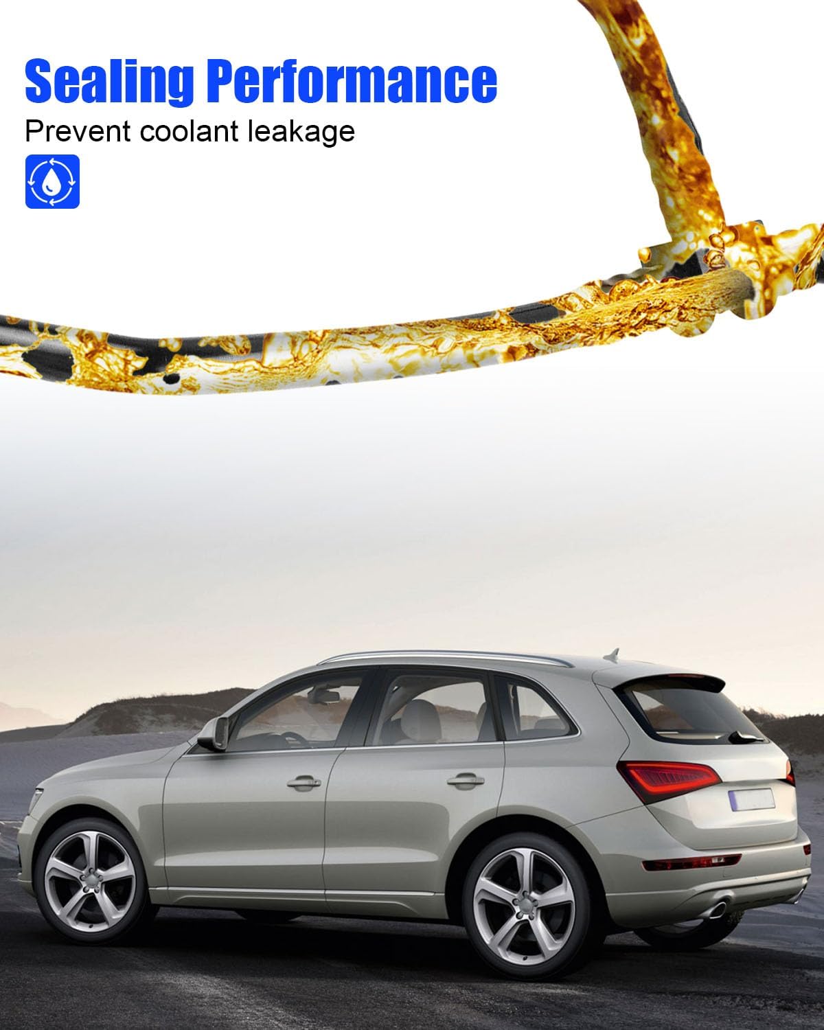 Heater Hose Fit for Audi Q5 3.2L V6 2009 2010 2011 2012, Coolant Hose Replace 8R0121081P
