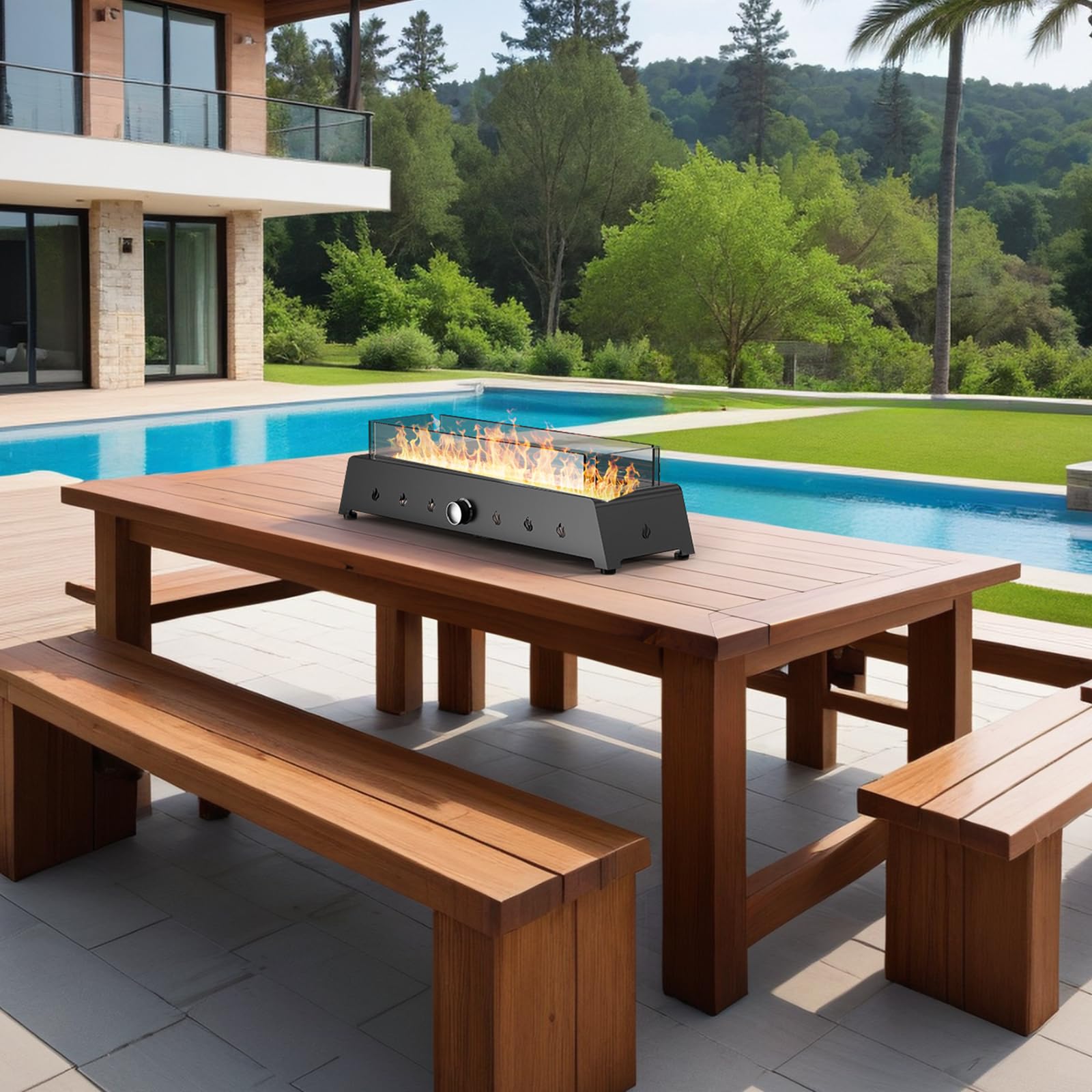 Amazon.com: AJ ENJOY 28'' Tabletop Fire Pit Table, 40,000