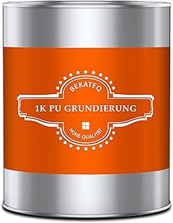 BEKATEQ 1K PU Grundierung aussen 1l - rasante Trocknung, hohe Reichweite - geeignet für Beton, Stein, Stahl, Holz, Fliesen - Steinteppich Balkon Terrasse Boden Haftgrund Tiefengrund BK-637PU