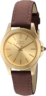 Women's 15150 Angel Gold Dial Brown Leather Watch
