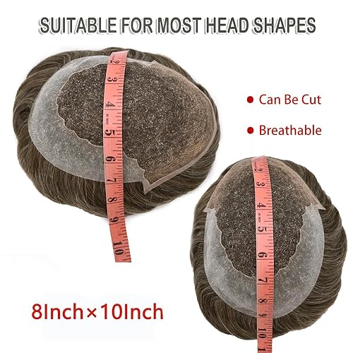 Vista 79 de Mens Toupee Hair Piece Human Hair Replacement System For Men Soft French Lace Men Hair System Hairpieces For Men Toupee For Men Protesis Capilar