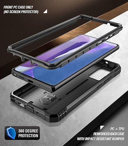 Miniatura 2 de Poetic Revolution Series - Funda para Samsung Galaxy Note 20, de cuerpo completo, resistente, de doble capa, a prueba de golpes, con soporte, sin