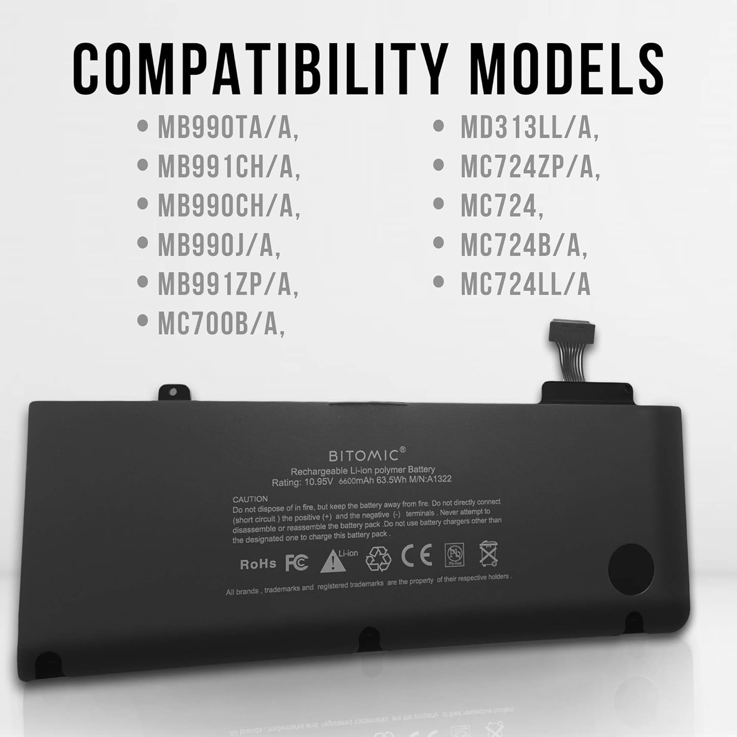 Up To 50% OFF BITOMIC A1322 Battery for MacBook Pro 13 Inch | 11.1V 6000mAh Compatible with Apple MacBook A1322 A1278 (Mid 2009, 2010, 2012, Early/Late 2011) Battery Li-Polymer Lowest Price BITOMIC A1322 Battery for MacBook Pro 13 Inch | 11.1V 6000mAh Compatible with Apple MacBook A1322 A1278 (Mid 2009, 2010, 2012, Early/Late 2011) Battery Li-Polymer