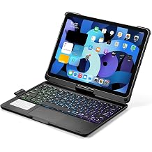 Keyboard Case for iPad Air 4 / iPad Air 5, 360 Degree Rotation Touchpad Backlit Keyboard
