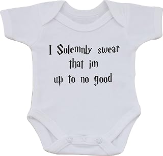 I Solemnly Swear IM UP to NO Good Harry Potter Cotton Baby Vest OR BIB