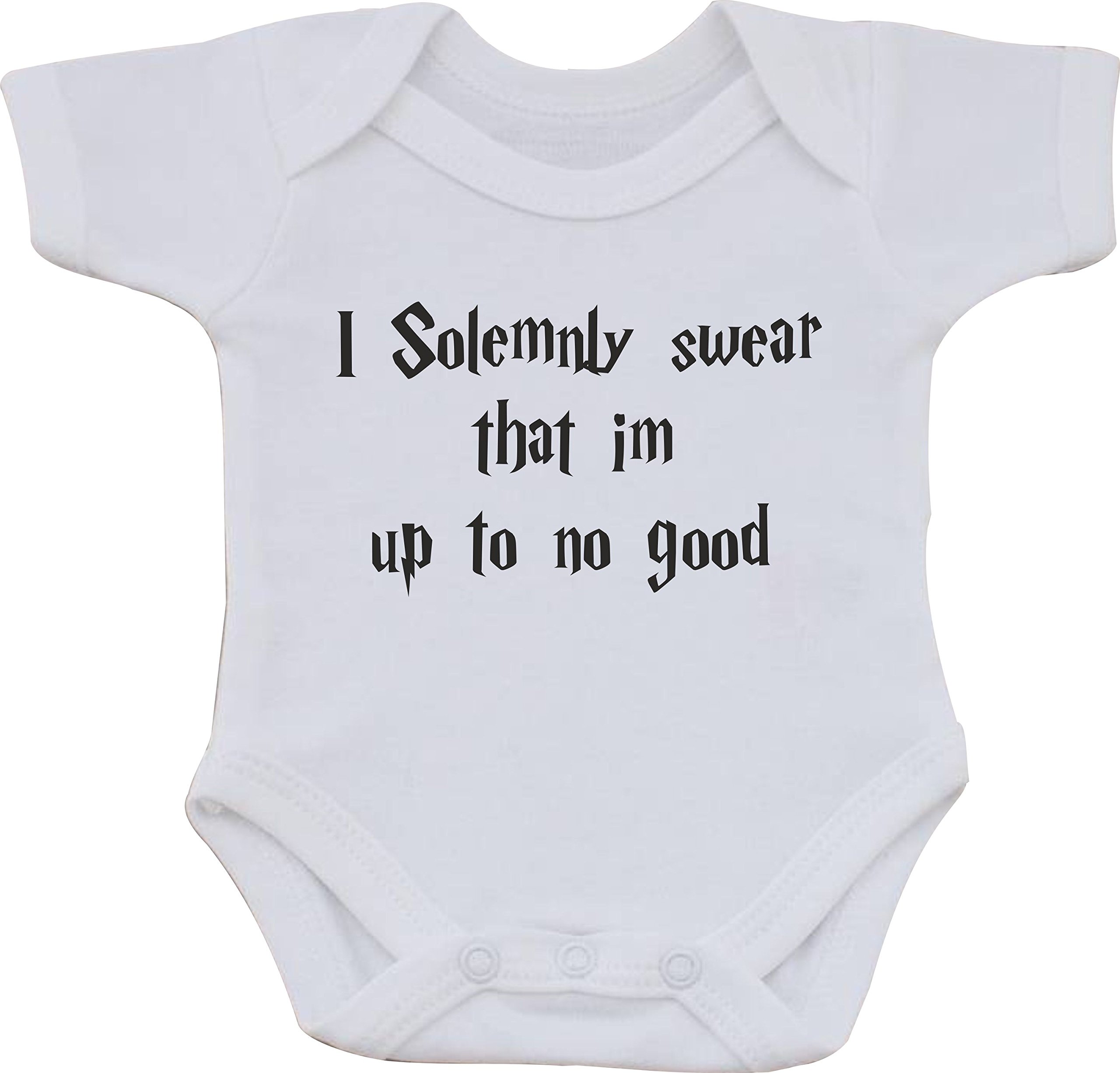 magic moments I SOLEMNLY SWEAR IM UP TO NO GOOD COTTON BABY VEST OR BIB