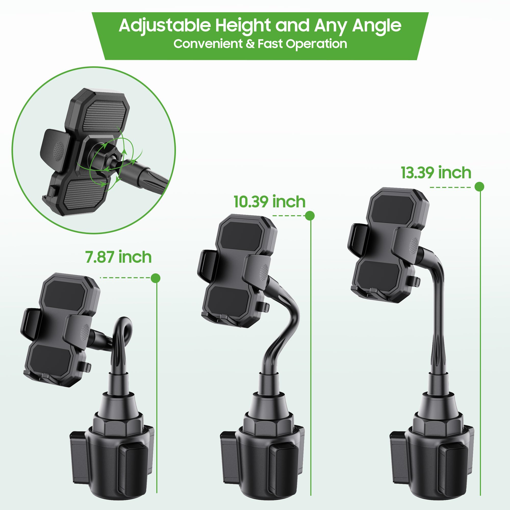 10L0L Soporte de teléfono para carrito de golf, soporte universal para teléfono para carritos de golf, se adapta a teléfonos celulares de 4.7 a 6.8 pulgadas para EZGO, coche club, Yamaha, también para