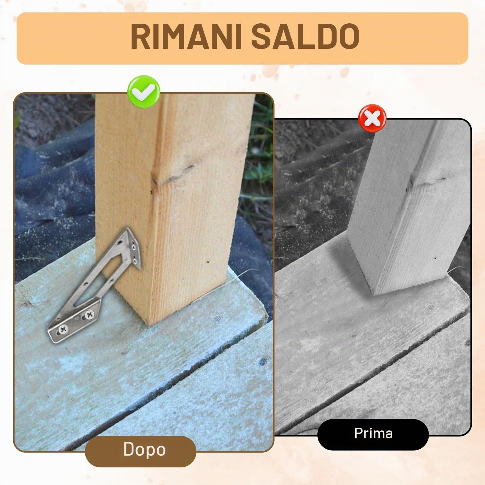 Staffe Angolari, 10 Pezzi Staffa Angolare Acciaio Inossidabile Squadrette Angolari per Legno Metallo Connettori Angolari per Mobili Armadi Tavoli Sedie Rinforzo e il Restauro