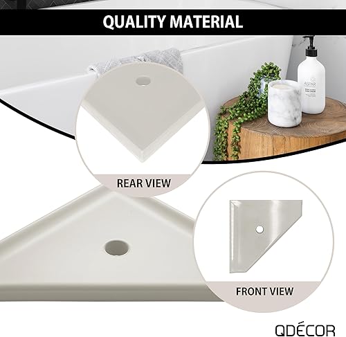 Miniatura 4 de Questech Décor - Estante esquinero para ducha, estante esquinero montado en la pared, estante de reacondicionamiento para paredes de ducha con