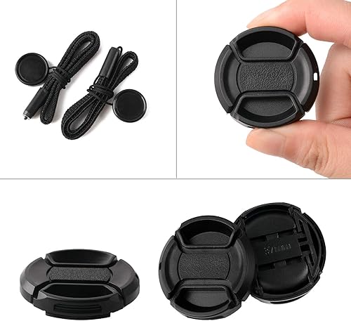 Miniatura 7 de Paquete de 2 tapas de lente de 2.283 in, compatibles con Canon EOS Rebel T7 T6 T5 T100 4000D T8i T7i T6s T6i T5i T4i T3i T2i T1i SL3 SL2 SL1 XSi XTi