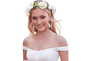 CHLINS Flower Crown: A Bohemian Tapestry of Floral Enchantment