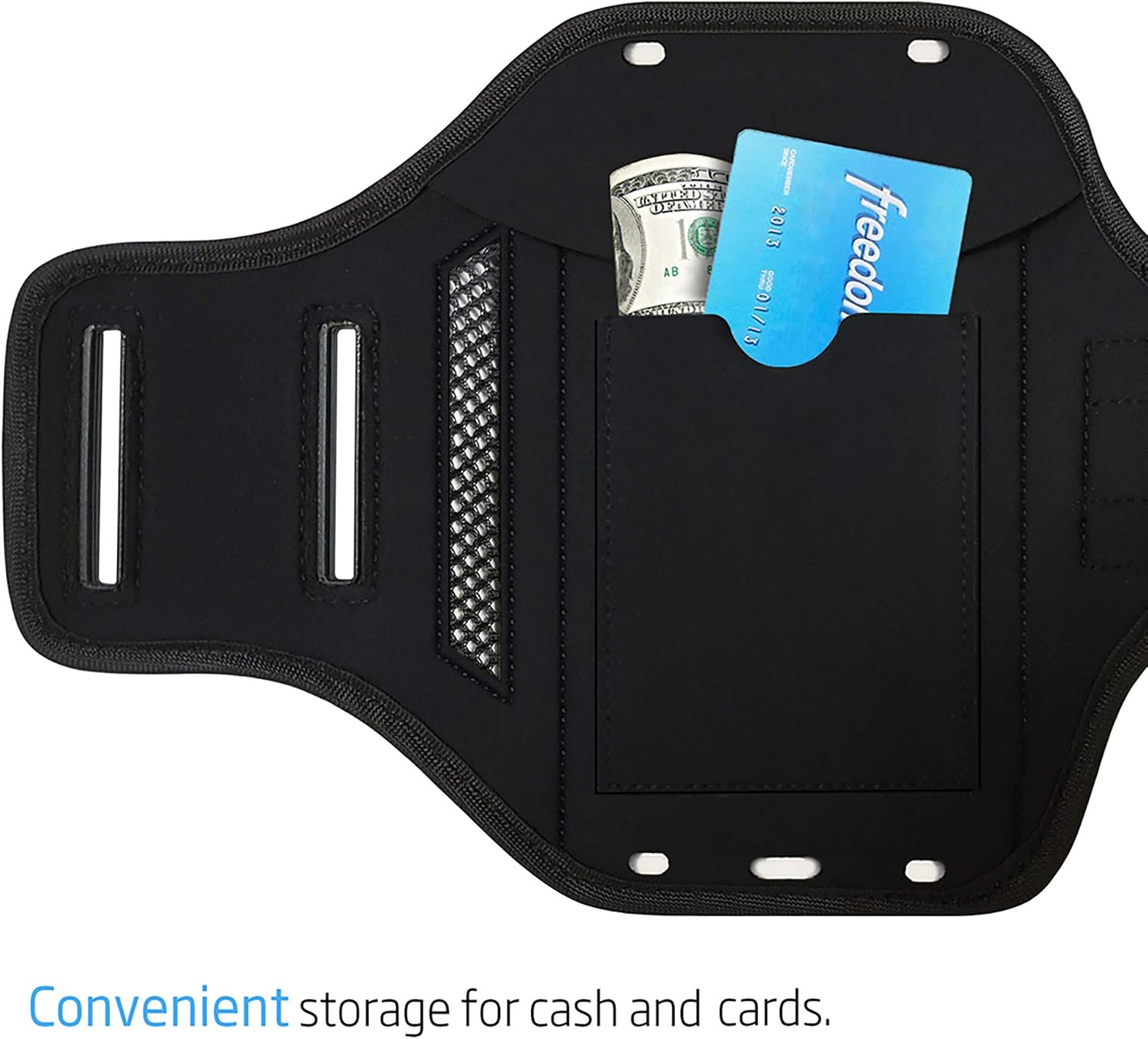 Cell Phone Armband Case for iPhone 15, 14, Pro with Adjustable Band & Key Holder for Running, Exercise and Recreation