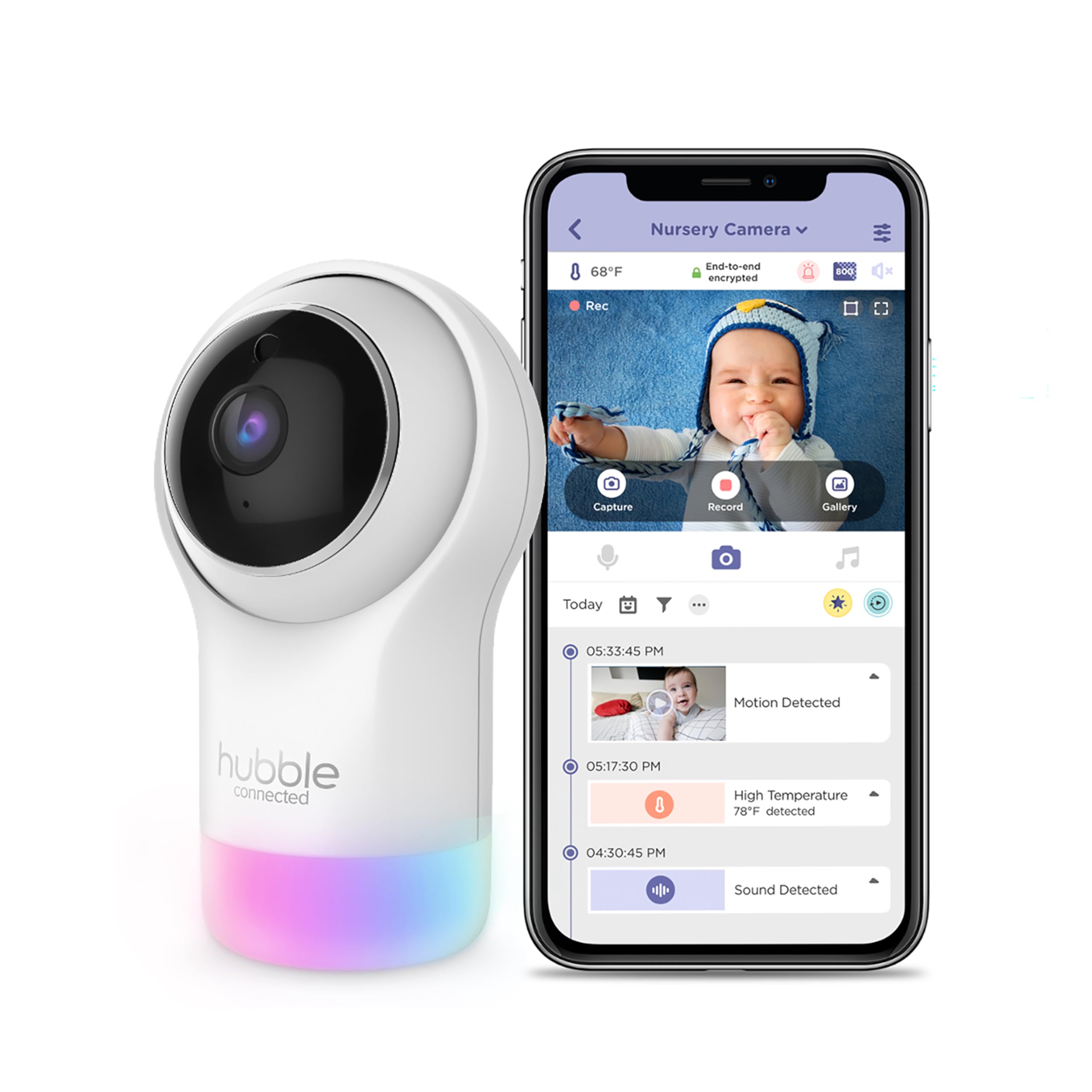 Nursery Pal Glow, 5-in-1 Smart HD Baby Monitor with Night Light