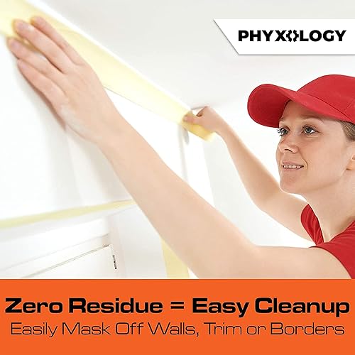 Miniatura 3 de Cinta adhesiva sin residuos de 2 pulgadas, 60 yardas, 6 unidades. Cinta adhesiva extraíble de grado profesional fácil de rasgar ideal para el hogar,