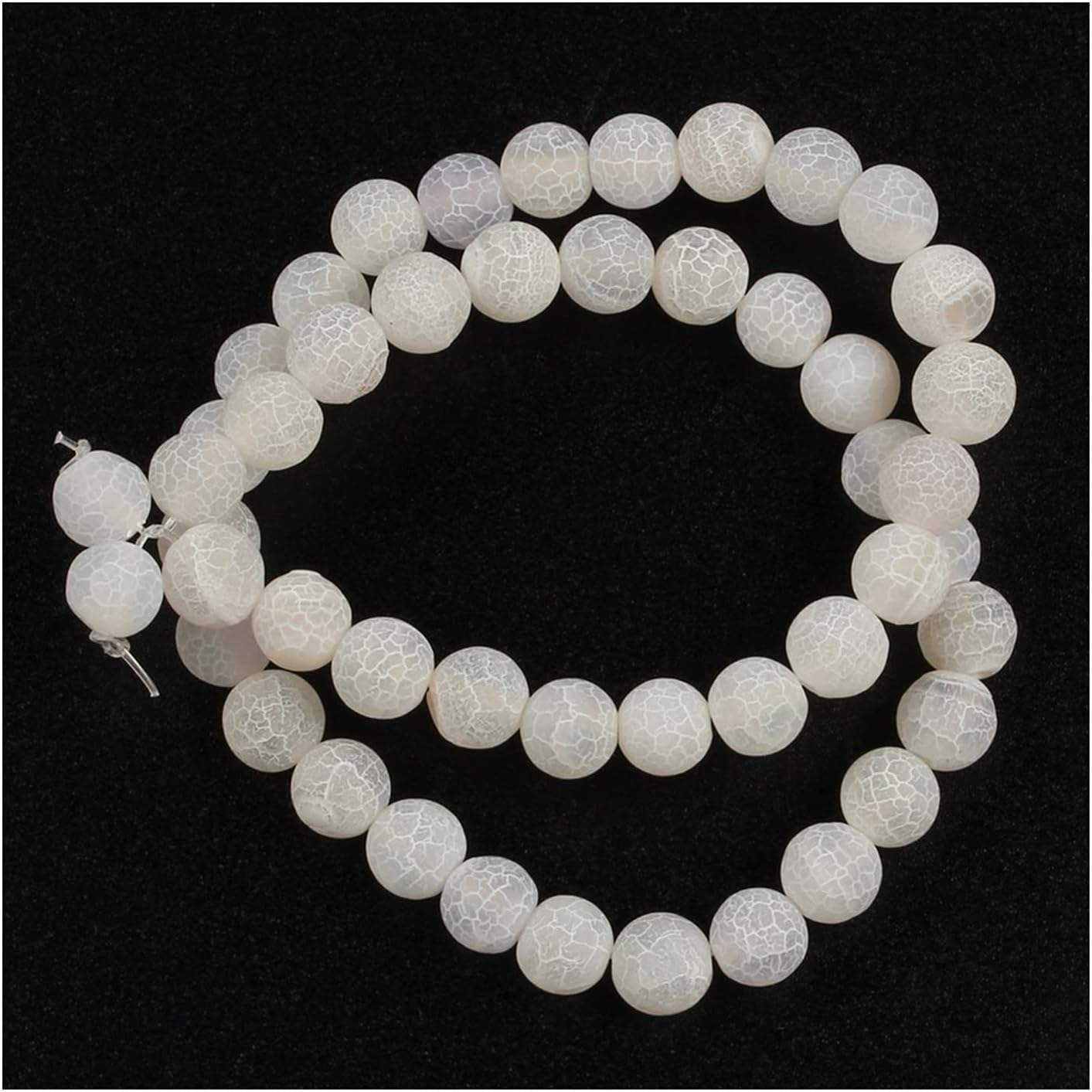 WKX Natural Stone Beads，Round Agates Ongx Beads for Jewelry Making DIY Bracelet Necklace Accessories (Color : Light Grey, Item Diameter : 4mm 91pcs)