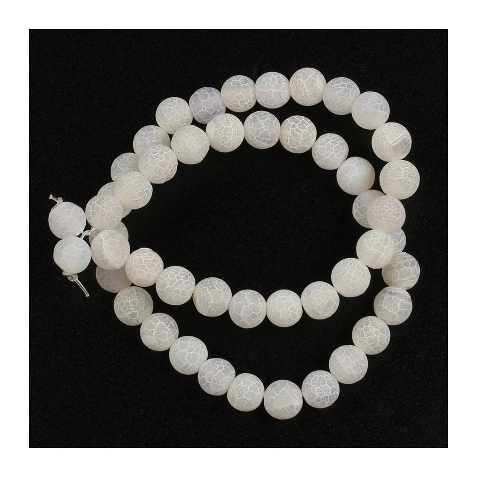 WKX Natural Stone Beads，Round Agates Ongx Beads for Jewelry Making DIY Bracelet Necklace Accessories (Color : Light Grey, Item Diameter : 4mm 91pcs)