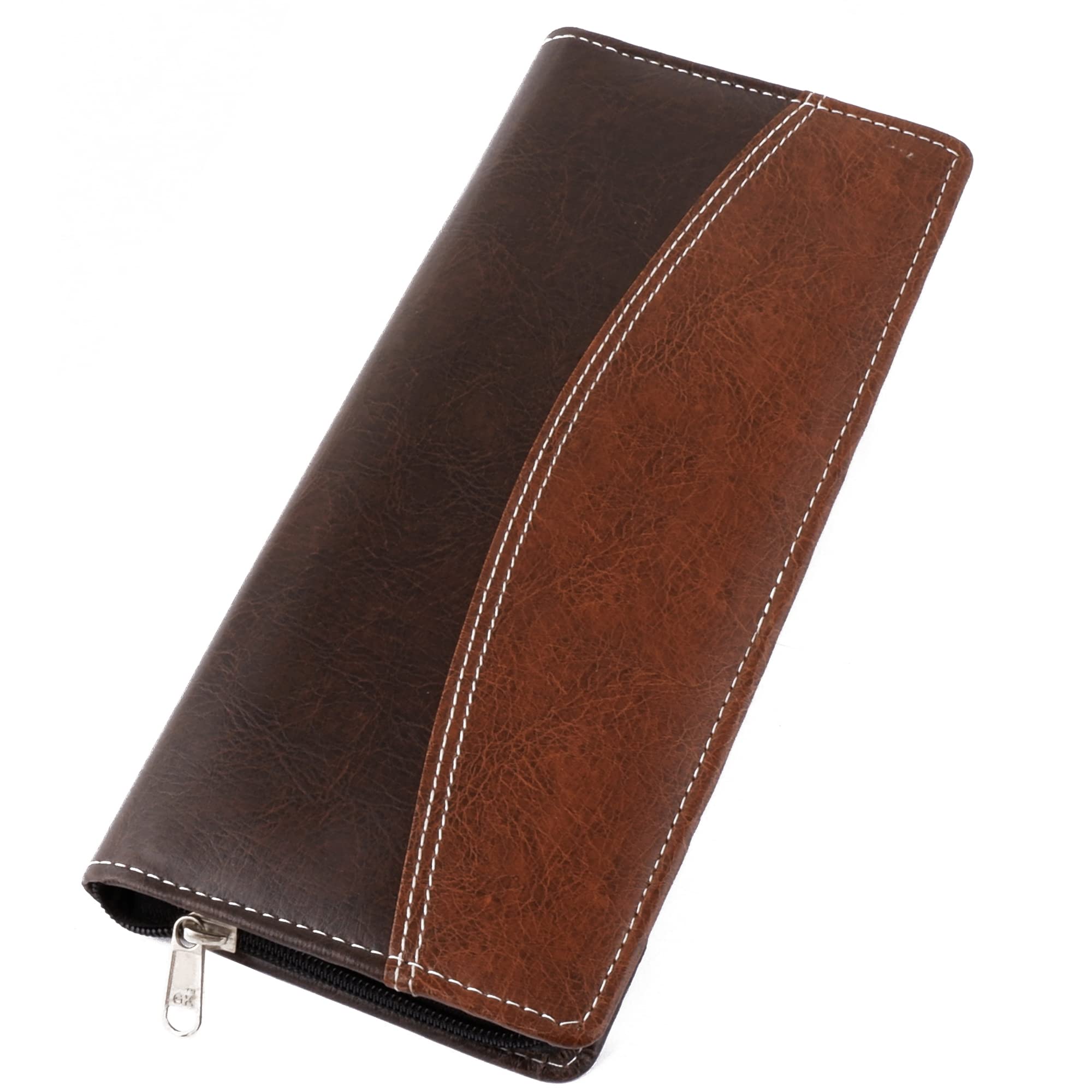 Asraw PU Faux Leather Expanding and Multiple Cheque Book for Cards, Passbook & Chequebook - Chequebook Cover, Passbook Cover, Documents Holder for Office & Home Use (Brown) 2