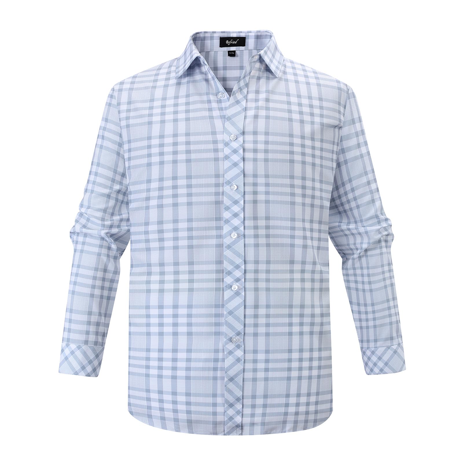 Plaid Button Down Shirts for Men Big and Tall(XL Big-6XL Big Tall) Casual
