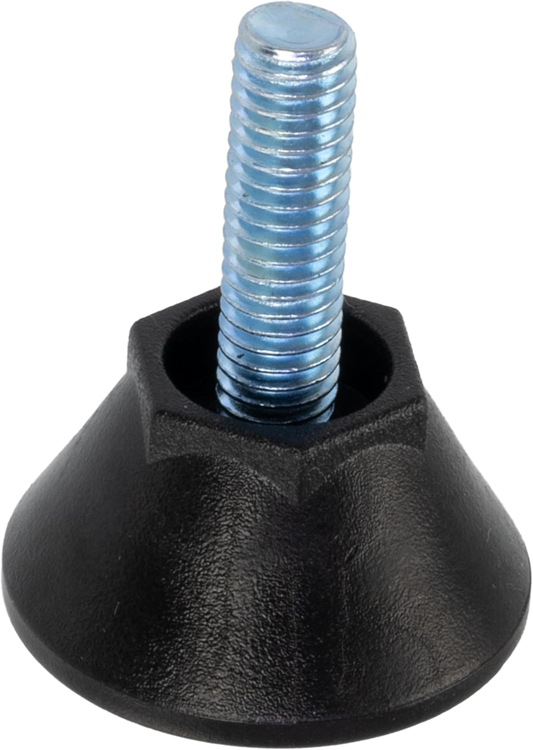AERZETIX - C74758 - Set of 10 Adjustable M6 Ø25 mm Adjustable Furniture Jack Feet - Height 32 mm - Plastic - Colour Black - Sofas, Desks, TV