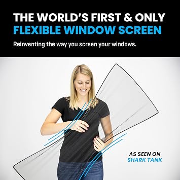 FlexScreen Custom Window ScreenFlexible, DIY Window Screen Replacement for House WindowsCustom Size Window Screens for Easy InstallationDurable, Invisible Screen DesignFlexView Small Insect Mesh