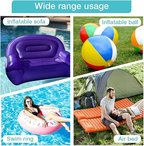 Miniatura 5 de Bomba de aire eléctrica, bomba de aire portátil de llenado rápido, bomba de colchón de aire con 3 boquillas para barco inflable, camas de colchón de