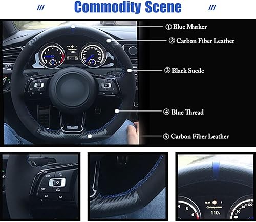 Miniatura 2 de Funda de cuero negro suave para volante de automóvil, para Infiniti FX FX35 FX37 FX50 QX70 Nissan Juke Maxima 370Z Sentra SV