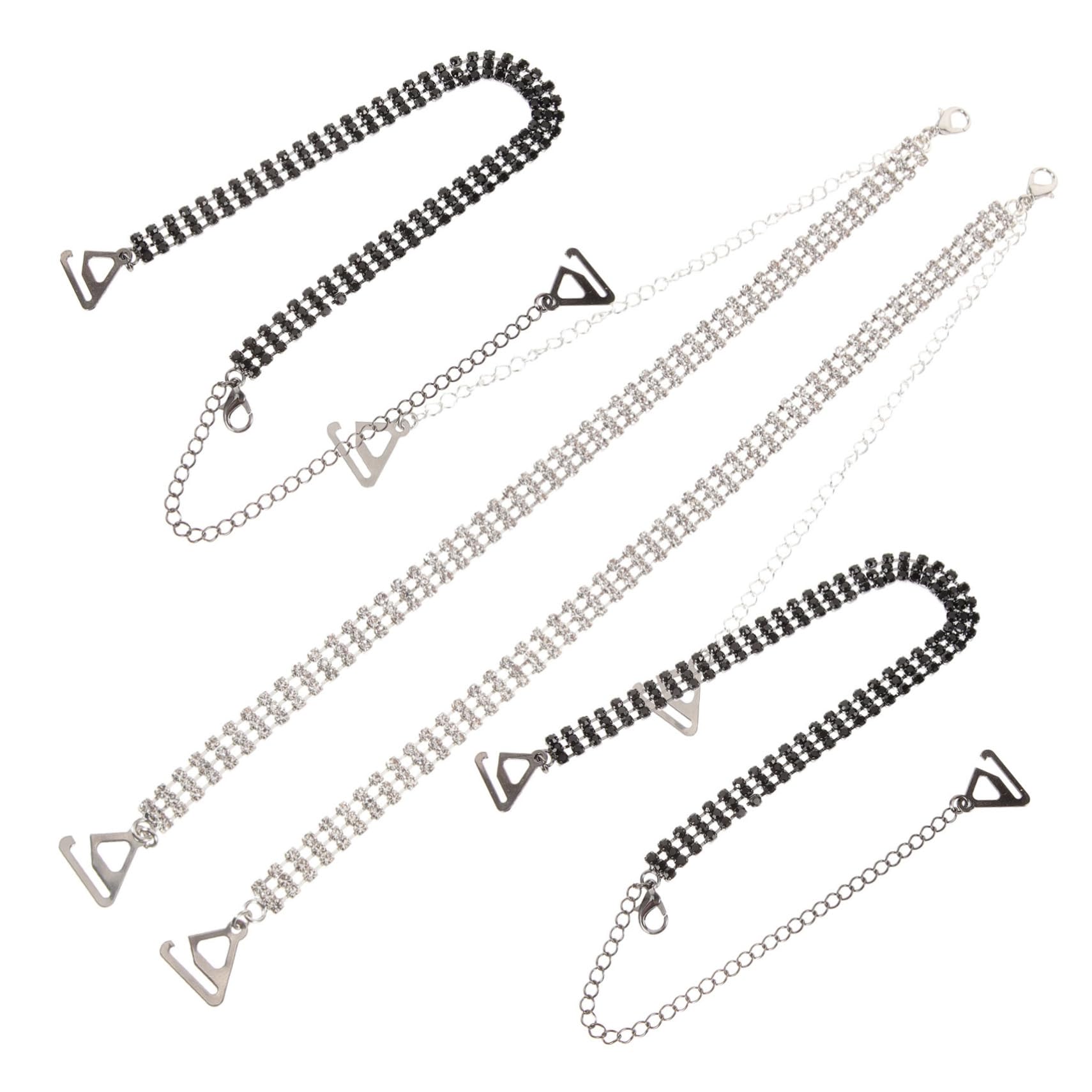 10pares Rhinestone Strap Ajustables Para Mujer Tirantes De Sujetador Invisibles Para Bodas y Ocasiones Especiales