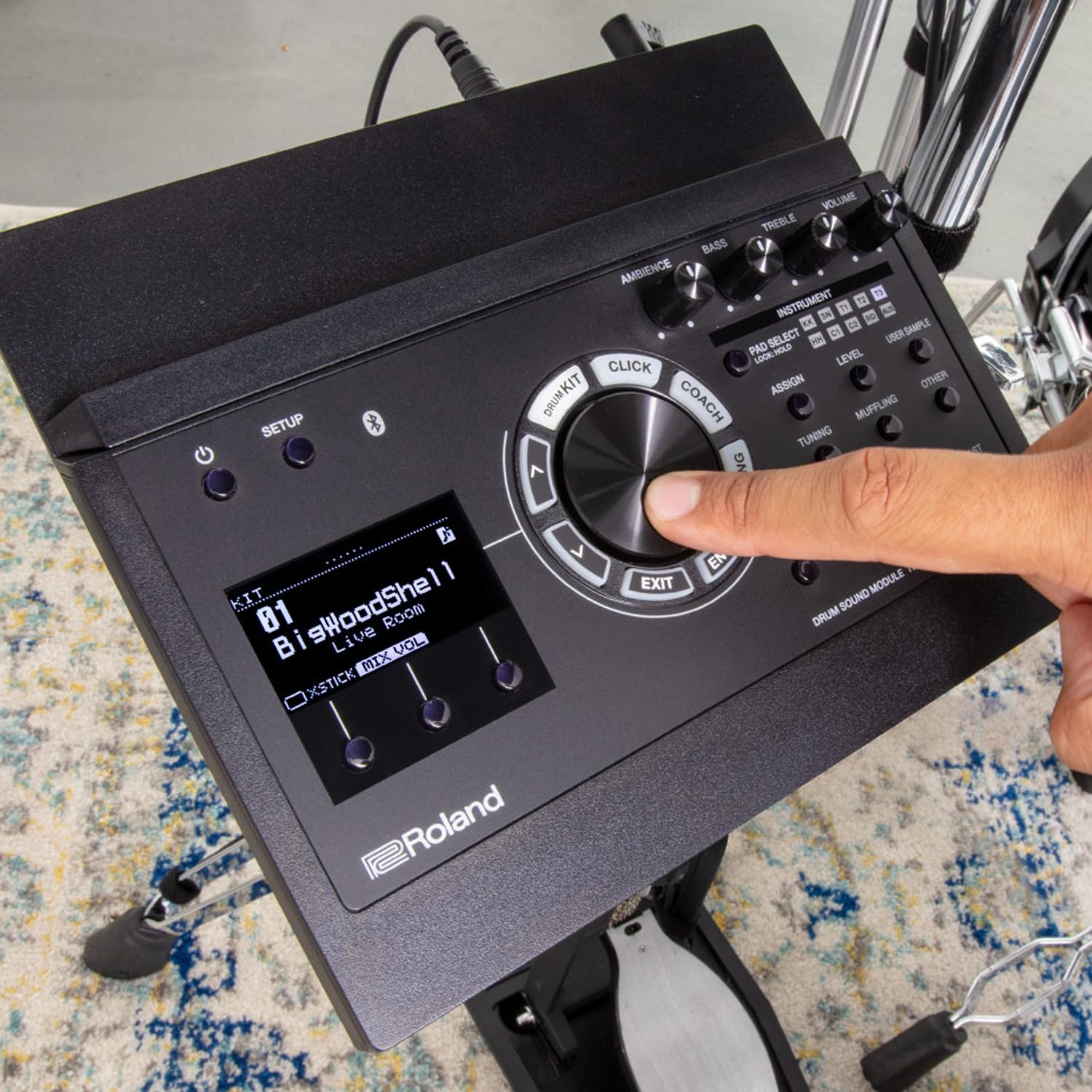 Roland E-Drum VAD307 Acoustic Design Kit elektronisches Schlagzeug mit keepdrum Kopfhörer