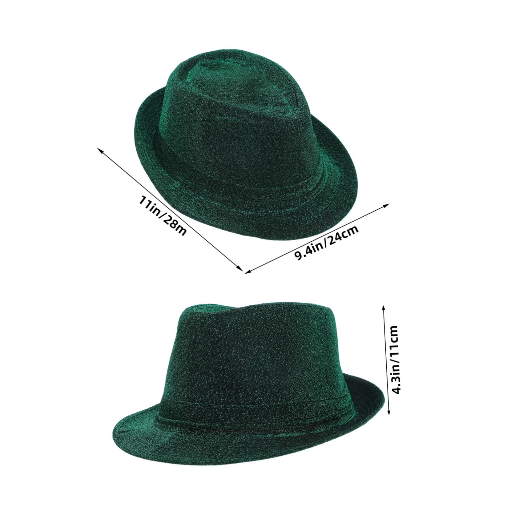 CONGARTENO St Patricks Day Hat Unisex Green Fedora for Men and Women Classic Costume Accessory for St Paddy Day Celebrations and Festive Events