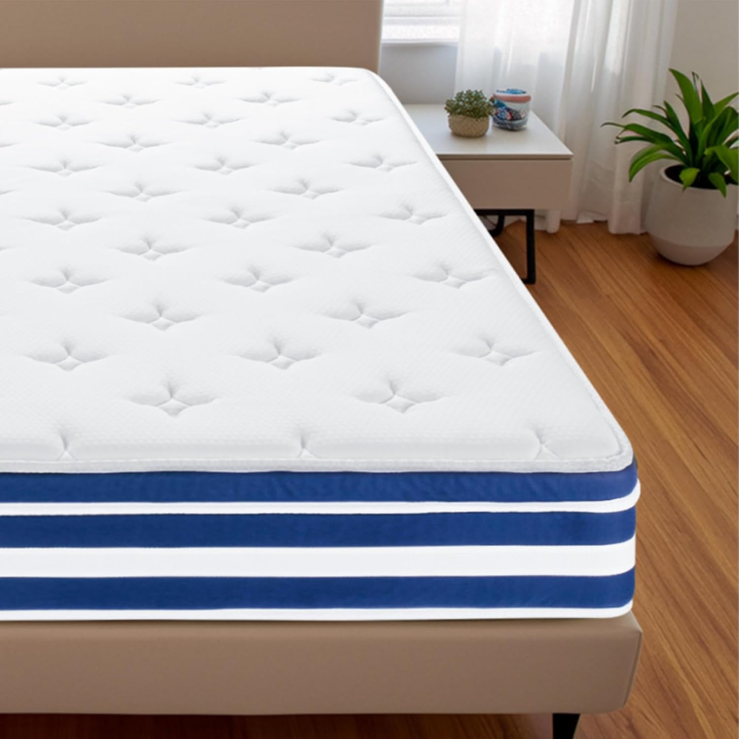 GJQ Twin XL Mattress,12 Inch Memory Foam Hybrid Mattress in a Box with Pocket Springs,Medium Firm Twin XL Bed Mattresses for Pressure Relief,CertiPUR-US