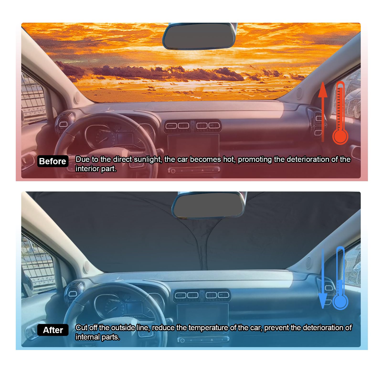 Pare-soleil Avant Pour Citroën C3 Aircross (2017-2024) - Protection UV Et Refroidissement De L'habitacle