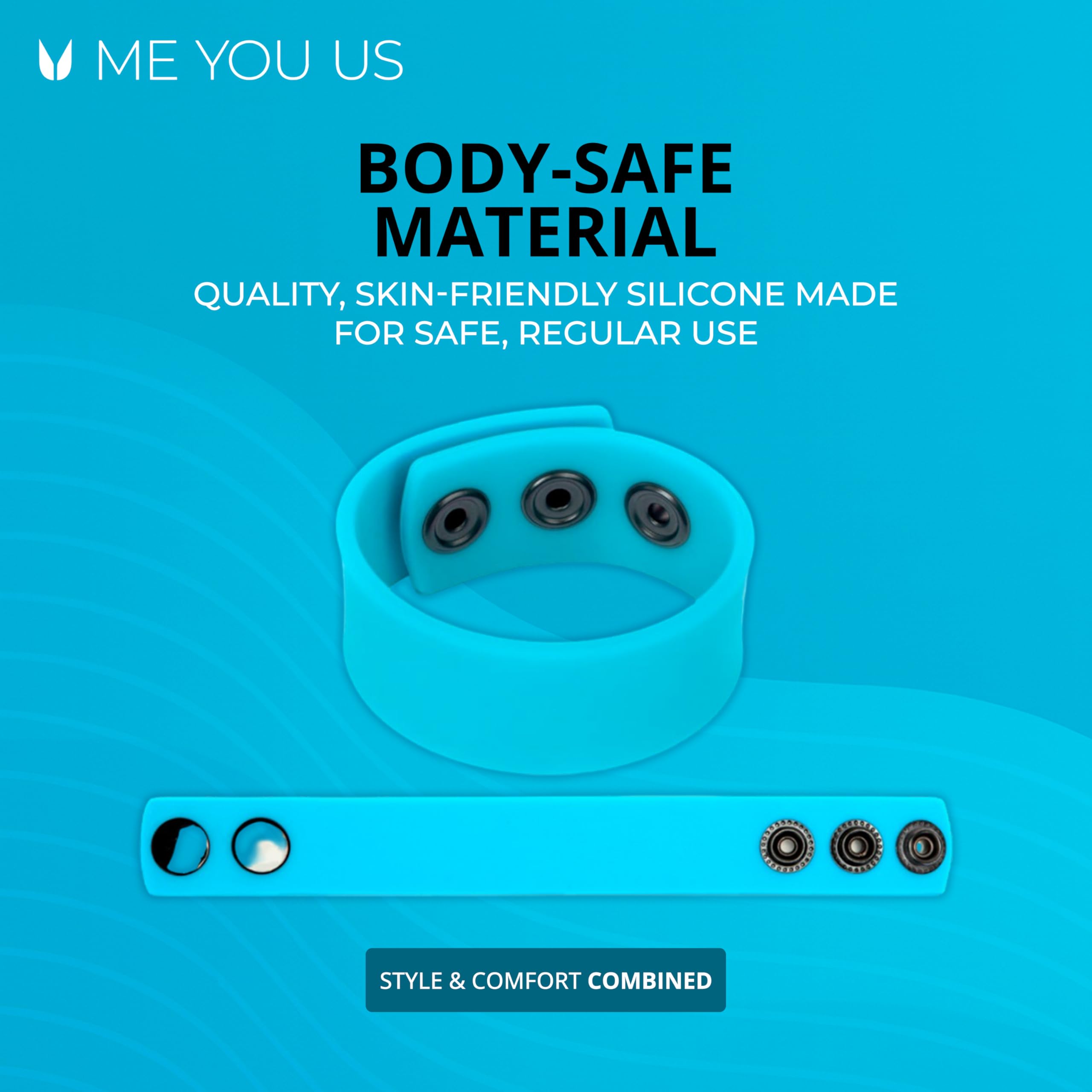 Me You Us - Cinturino in silicone blu chiaro - Regolabile e confortevole Enhancer da uomo - Mantiene le erezioni più a lungo intensificando le sensazioni