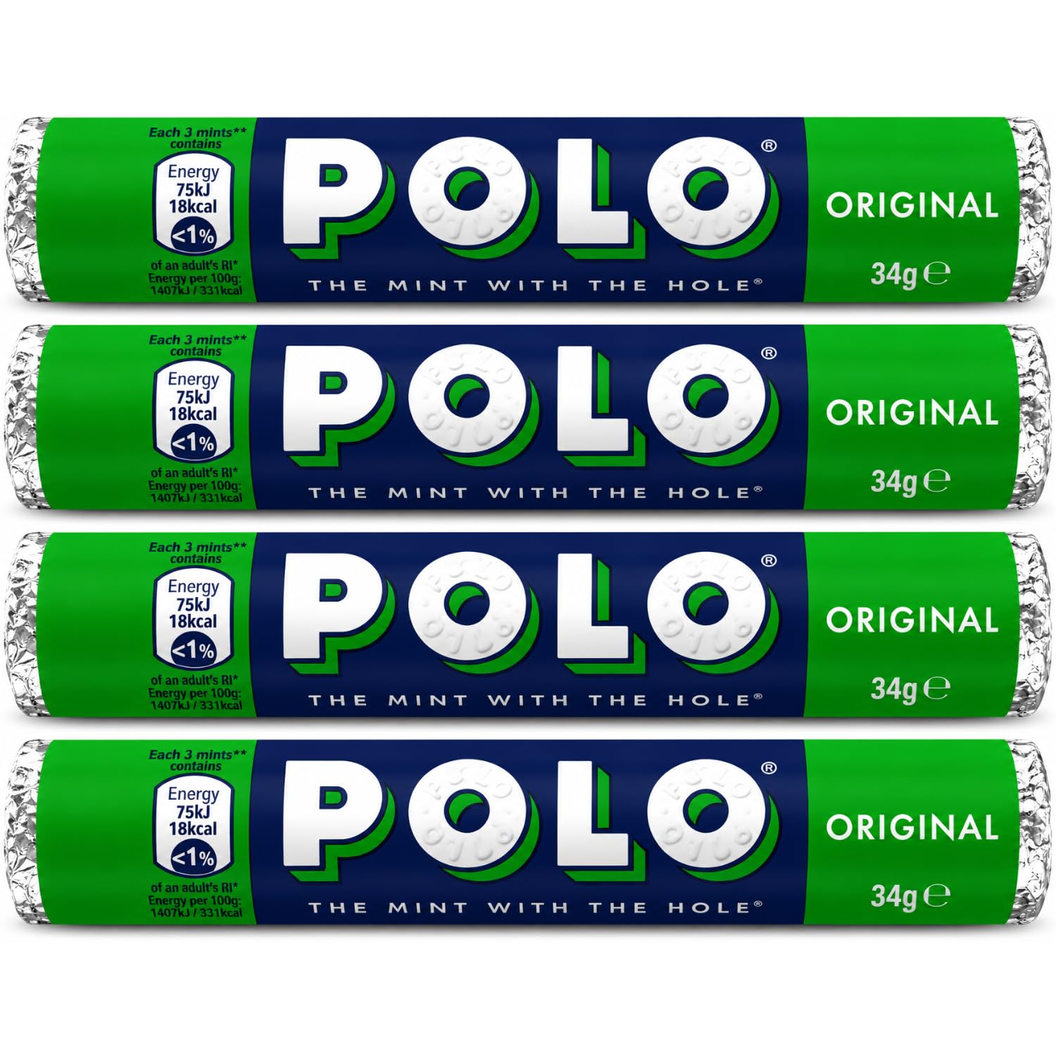 NESTLE - Polo Original Mint Rolls (4 x 34g Tubes) By COUGAR | Classic Refreshing Mint Candy with Cool Peppermint Flavor | Smooth Breath Freshener Mints | Pocket Friendly Mint Tube Candy Pack – (Imported-UK)-image-44