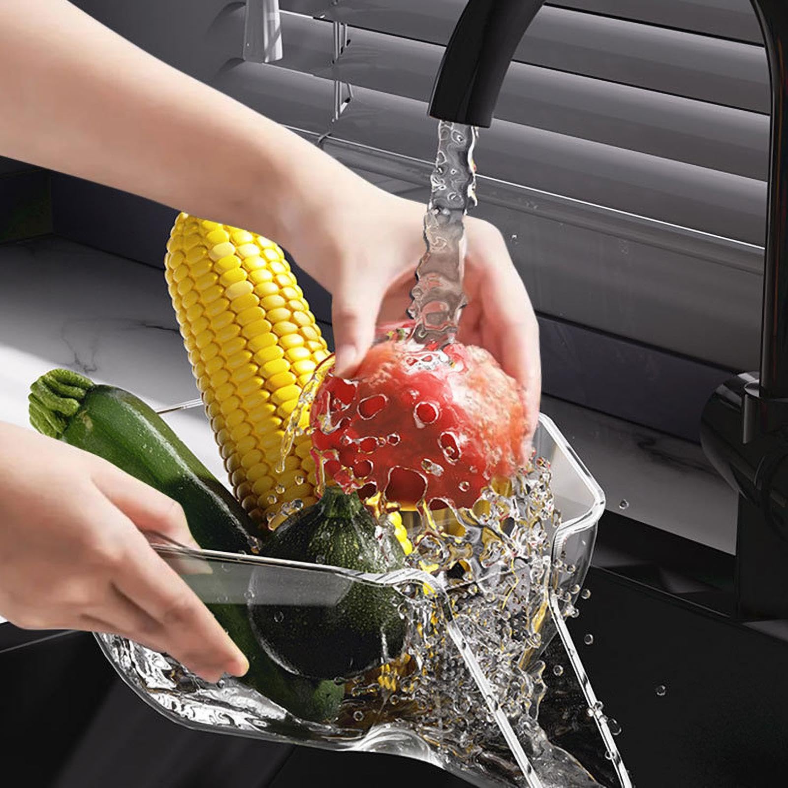 Cestello Scolapiatti Multifunzione - Filtro Per Lavello Con Fori Di Drenaggio - Foto 9