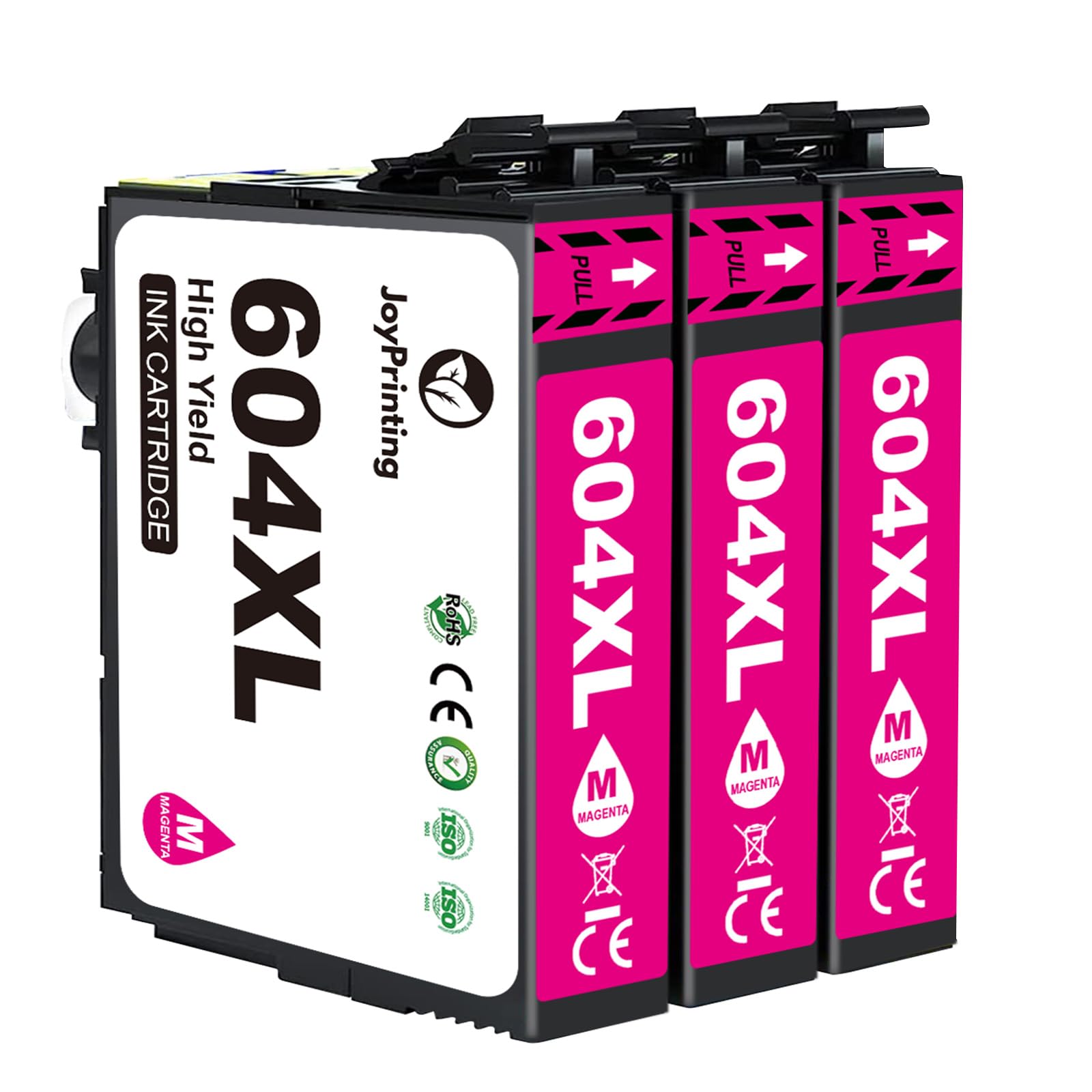 JoyPrinting604XL Ink Cartridges Multipack Compatible for Epson 604 XL 604XL for Epson XP-2200 XP-2205 XP-3200 XP-3205 XP-4200 XP-4205 WF-2910DWF WF-2930DWF WF-2935DWF WF-2950DWF (3 Magenta)