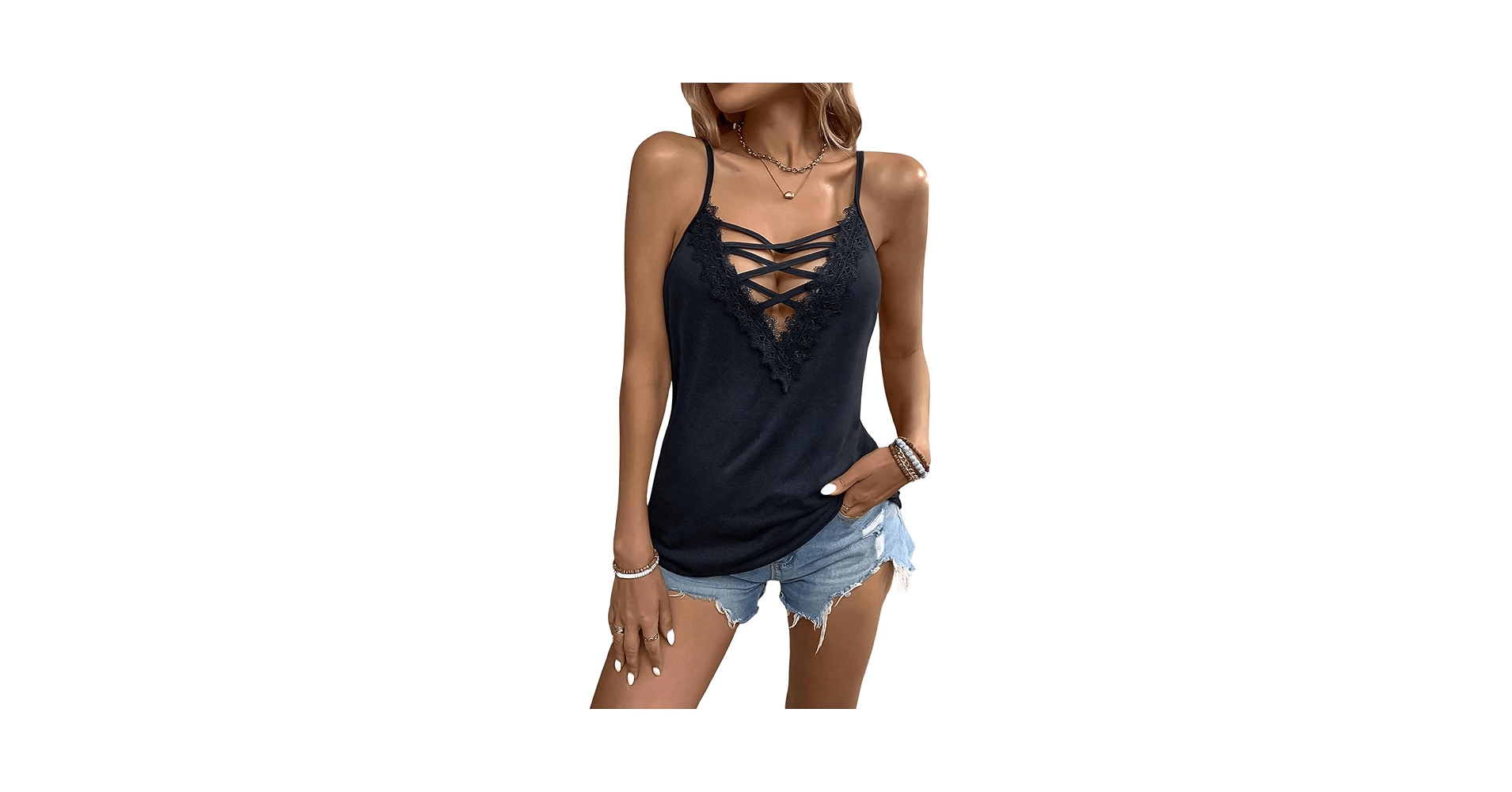 トップス HIAND Bicolor jacquard camisole JAG4723_ZW6461468Z_MARTACAMI_I