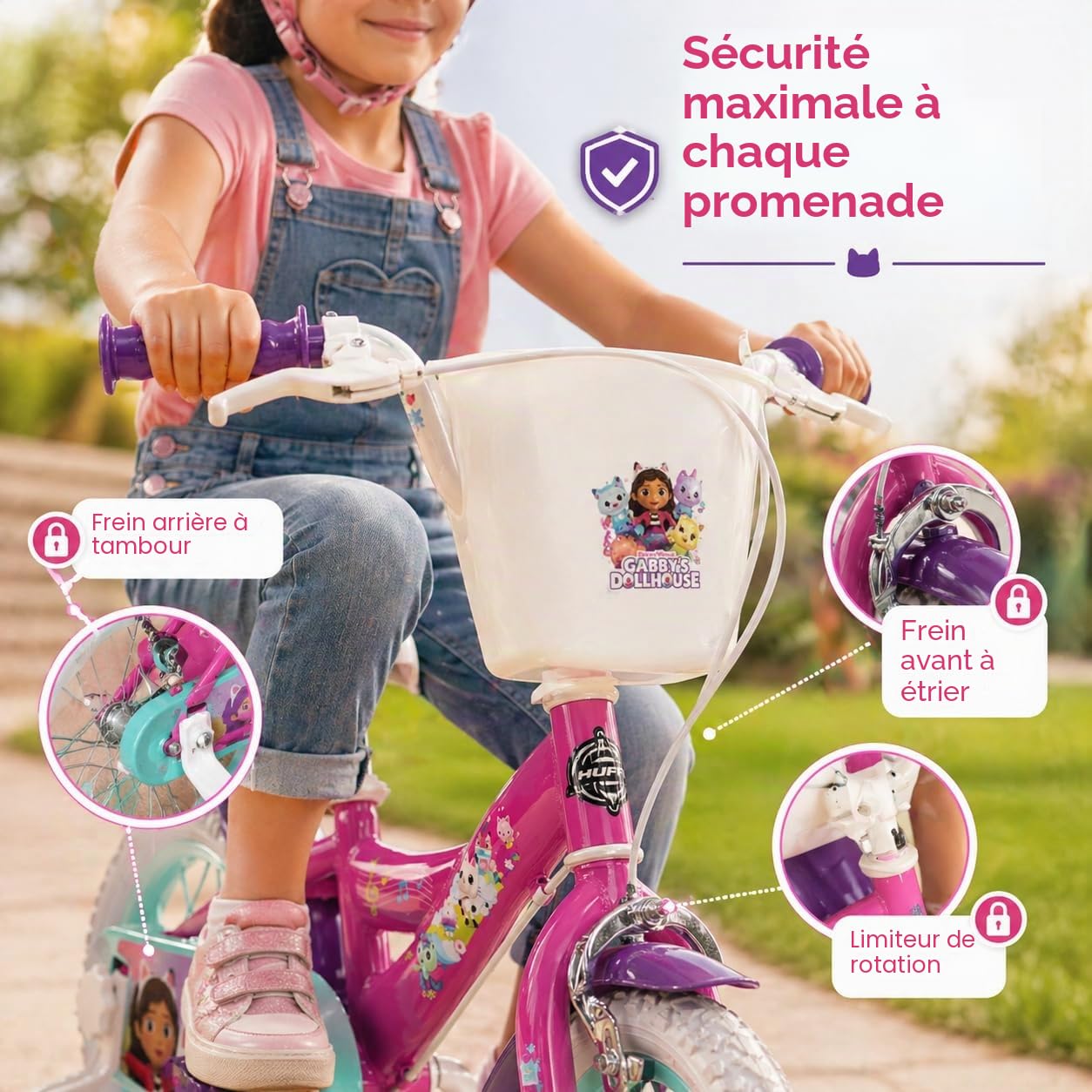 Toimsa Gabby's Dollhouse Vélo pour Enfant de 3 à 5 Ans 12"