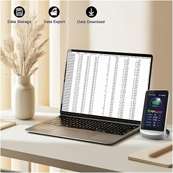 DM72B Indoor Multifunctional Air Quality Monitor High Sensitivity TVOC Gas CO2 Sensor Tester With LCD Screen Real-Time Dates