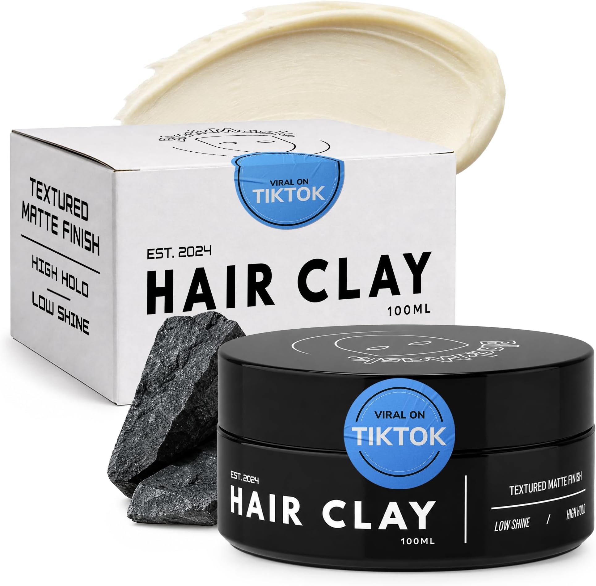 Hair Clay for Men, Strong Hold Hair Styling Clay, 3.52oz (1 Pack)