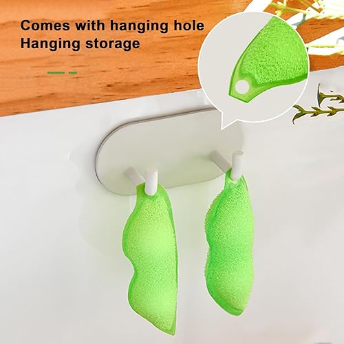 Miniatura 8 de Fhavent Esponja de limpieza de botellas, esponja de limpieza de botellas en forma de frijoles, esponja de limpieza de botellas reutilizable, esponja