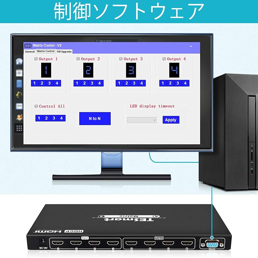Amazon | TESmart HDMI マトリックス 4入力4出力 4X4 HDMI 切り替え器 Amazon | TESmart HDMI マトリックス 4入力4出力 4X4 HDMI 切り替え器