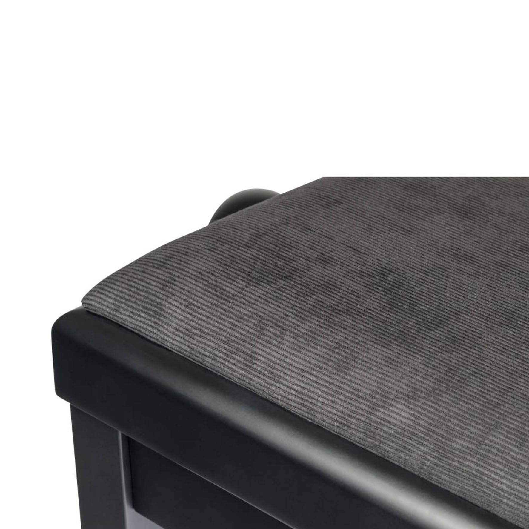PROEL PB90VSBBK - Panca professionale regolabile in legno per piano ed organo, seduta imbottita con rivestimento in velluto nero, Telaio Nero Opaco