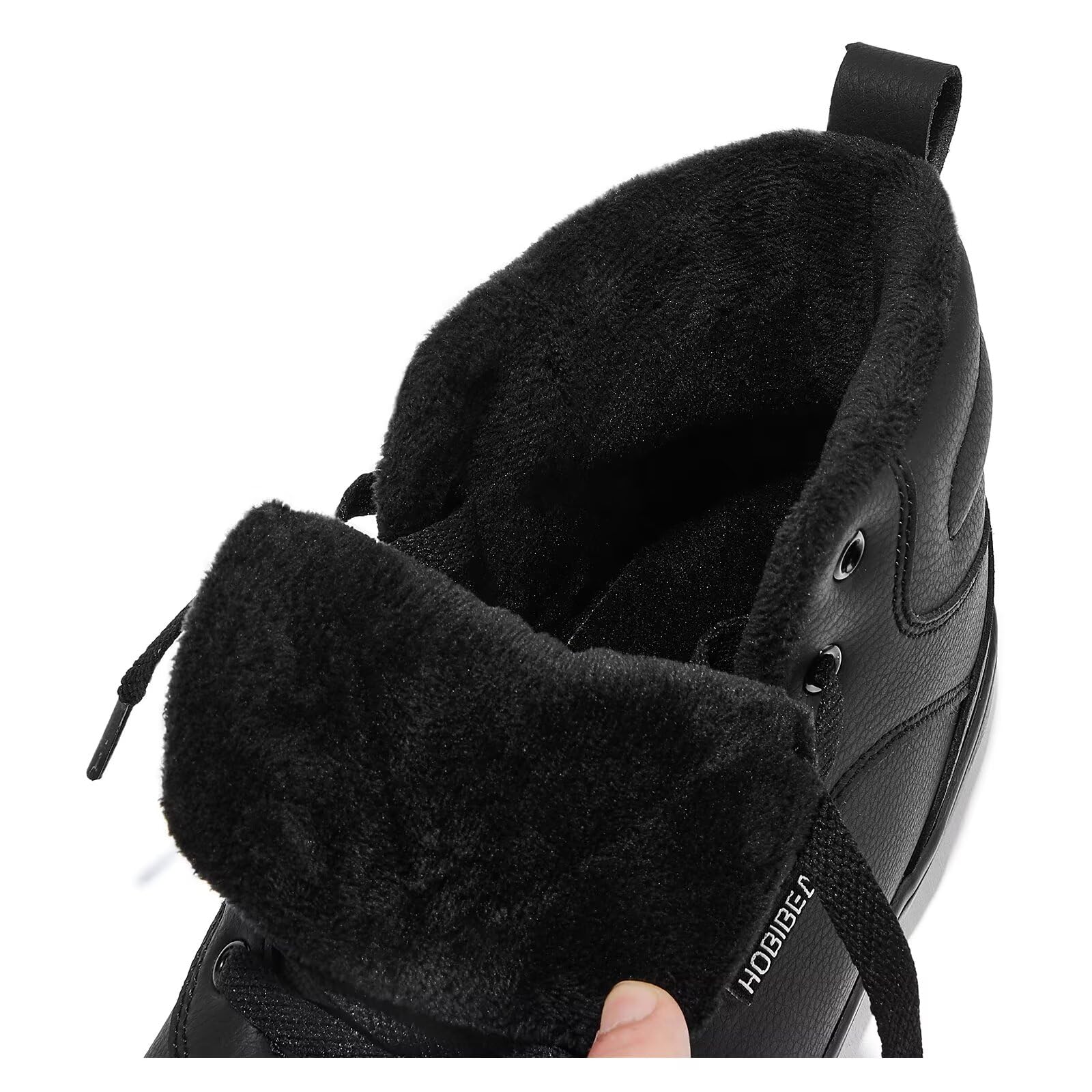 HOBIBEAR Chaussures d'hiver pieds nus pour homme et femme - Doublure chaude - Large pointe - Chaussures d'hiver - Taille EU 37-47
