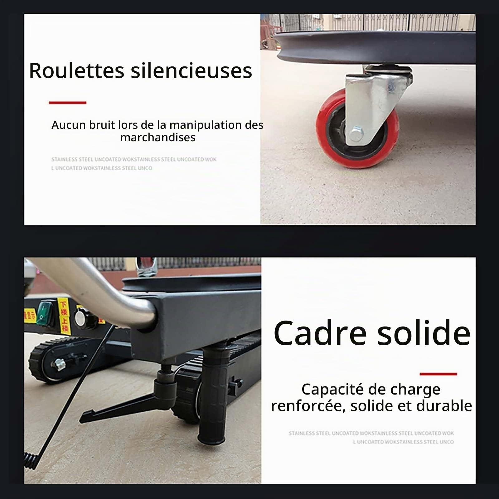 Monte-escalier électrique - Diable, avec poignée télescopique, escaliers Haut/Bas (80 étages), capacité de Charge de 300 kg (24 V 26 Ah), Diable électrique,Rouge