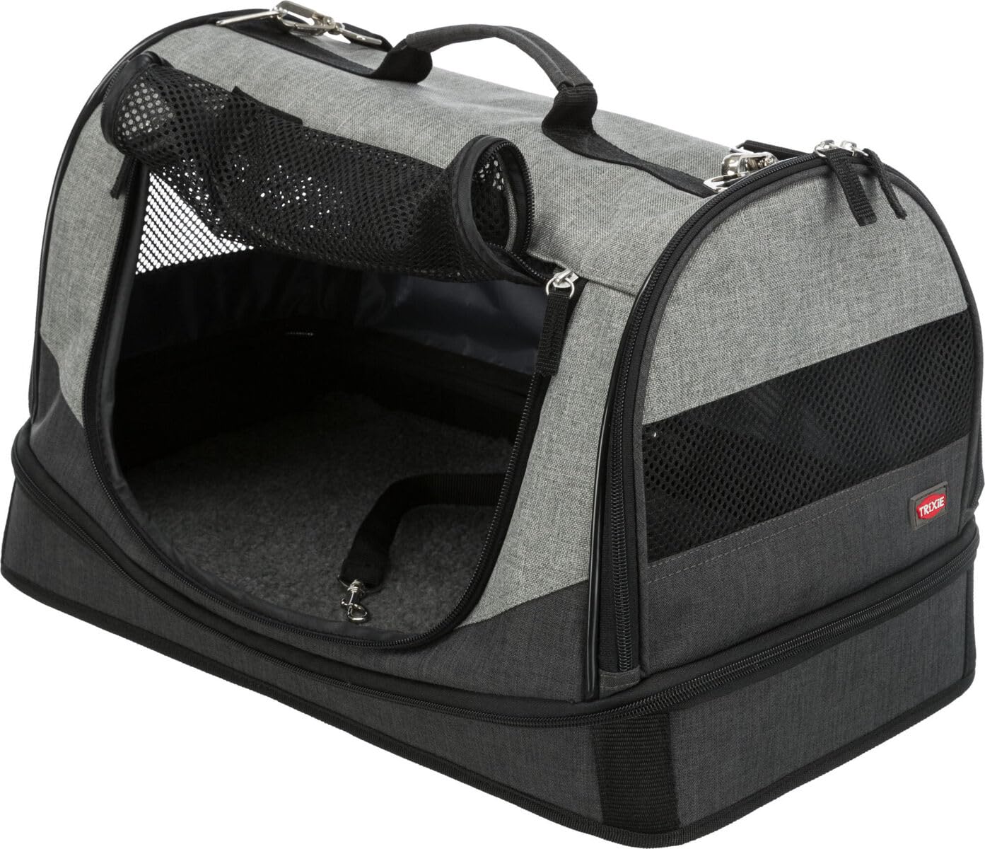 Trixie 28940 Tasche Holly, 30 × 30 × 50 cm, schwarz/grau