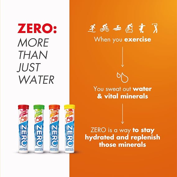 HIGH5 ZERO Electrolyte Tablets for Hydration, Orange & Cherry, 160 Tablets