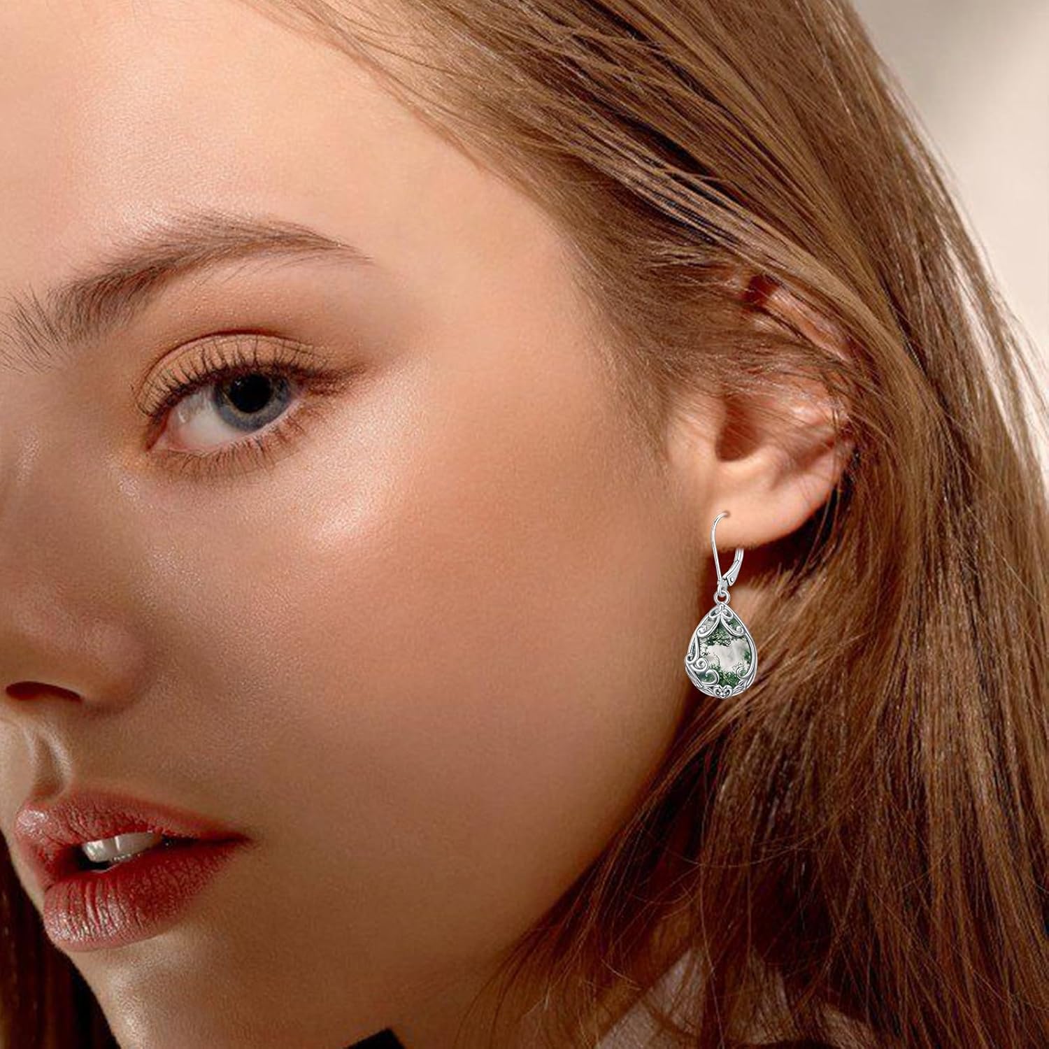 Teardrop Earrings for Women Celtic Filigree Drop Earrings Sterling Silver Leverback Jewelry Mother's Day Gifts for Women Mom - Image 4