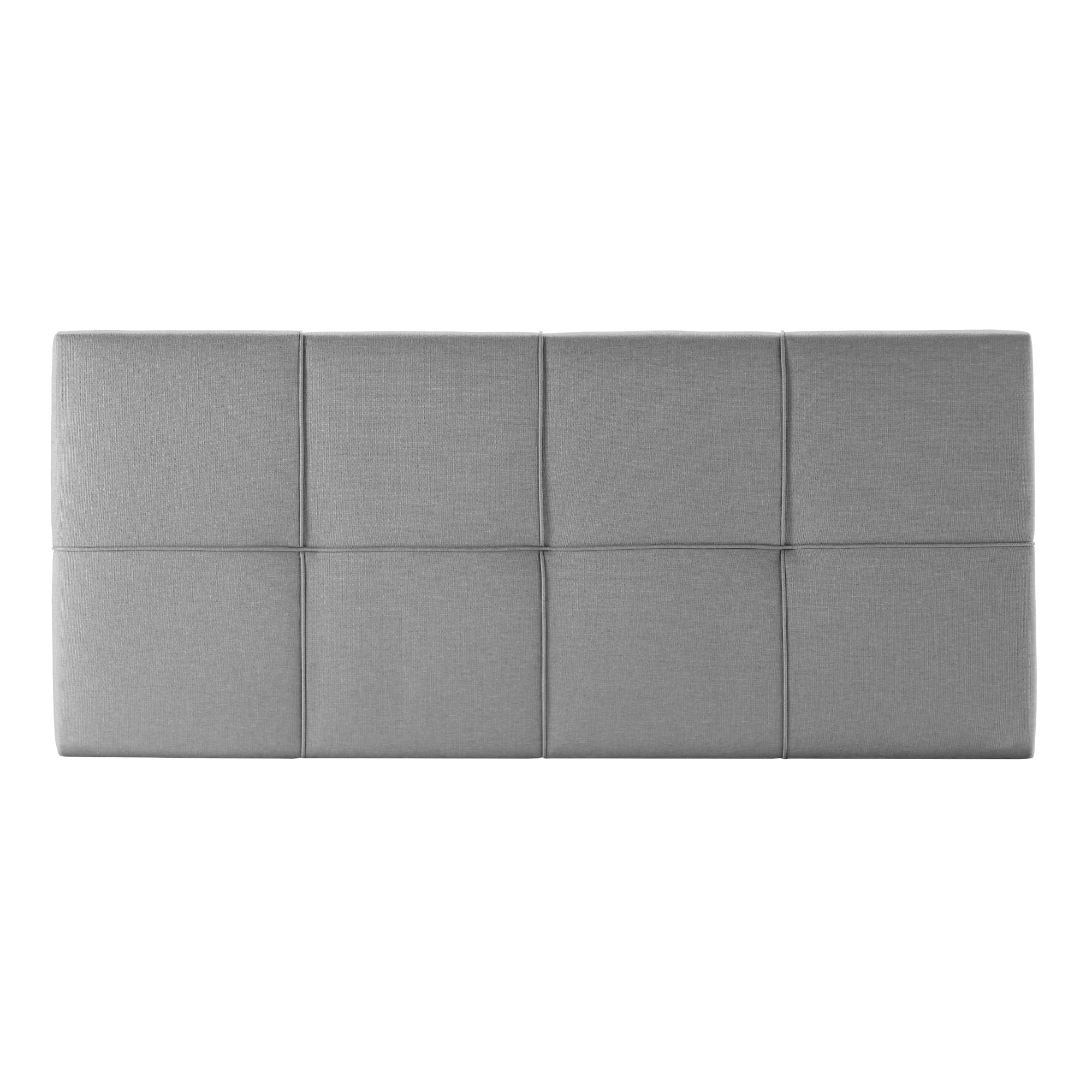 HOMN LIVING Testiera Sicilia Rivestita in Tessuto Grigio 140x60 cm, comprensiva di ferramenta e Viti