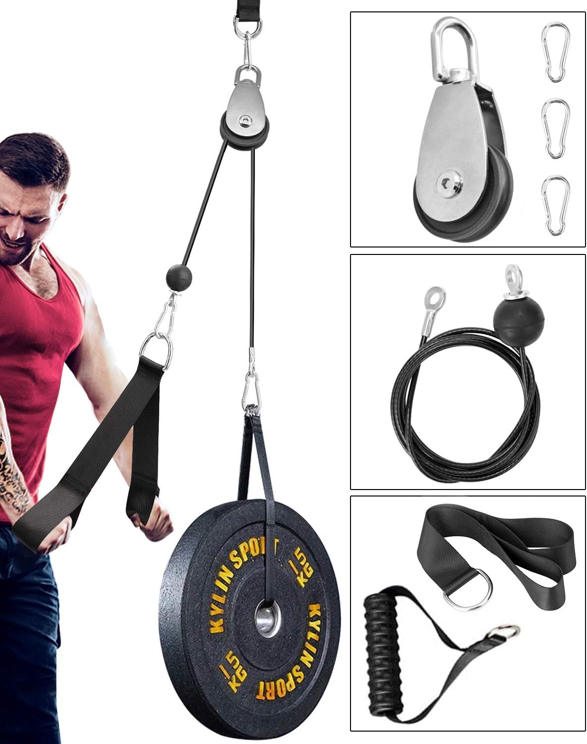 XonyiCos DIY Home Pulley System, for Triceps Pull Downs Biceps curl