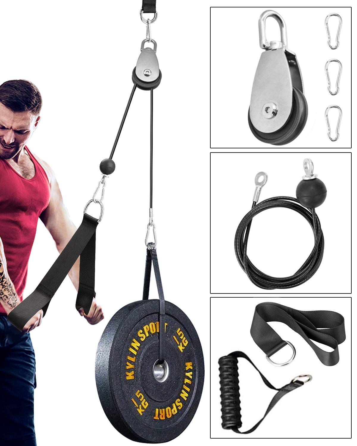 Buy XonyiCos DIY Home Pulley System, for Triceps Pull Downs Biceps curl